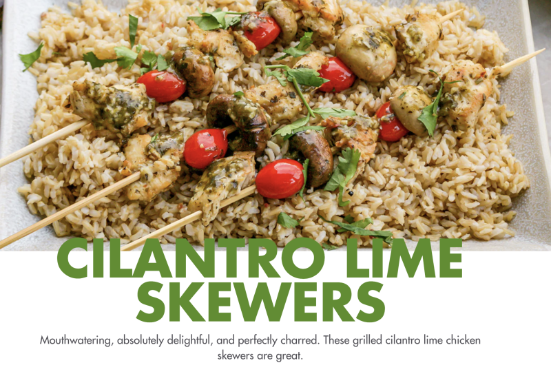 Kevin's Cilantro Lime Chicken Skewers