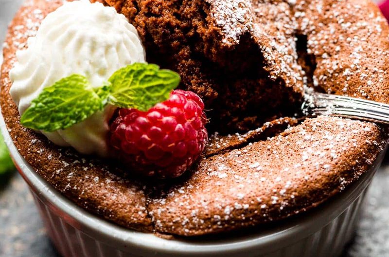 Valentine's Day Chocolate Soufflé