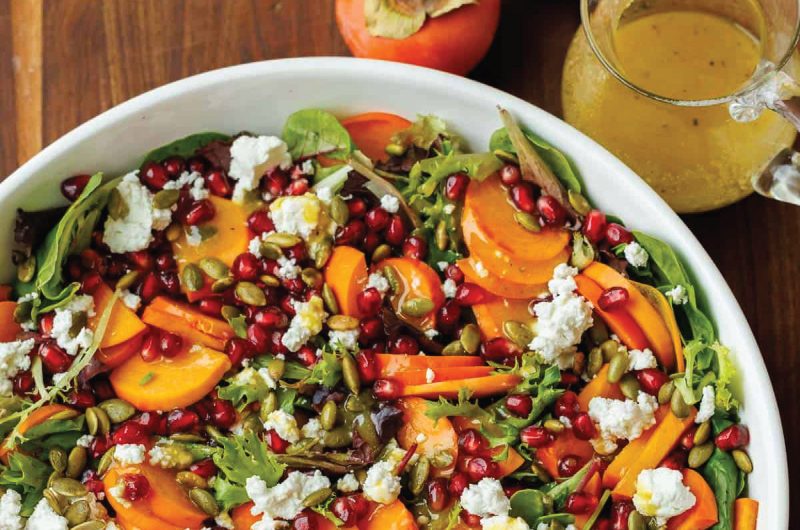 Persimmon Salad with Maple Vinaigrette