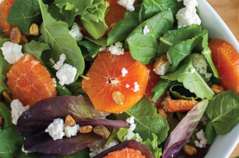 Cara Cara Orange Feta Pistachio Salad